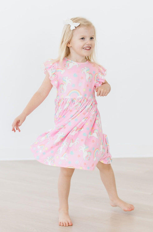 my-little-unicorn-flutter-sleeve-twirl-dress Mila &  Rose - Sophia's Style--3T--4
